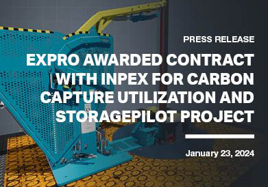 EXPRO AWARDED CONTRACT WITH INPEX FOR CARBON CAPTURE UTILIZATION AND STORAGE PILOT PROJECT